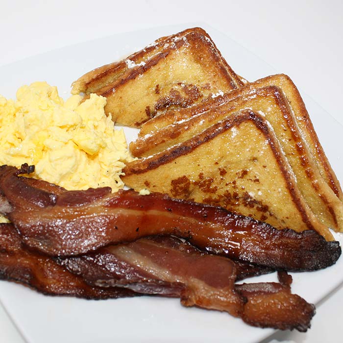 FUBAR Pizza Bar restaurant pizzeria in Fort Walton beach, Florida brunch breakfast bacon eggs French toast