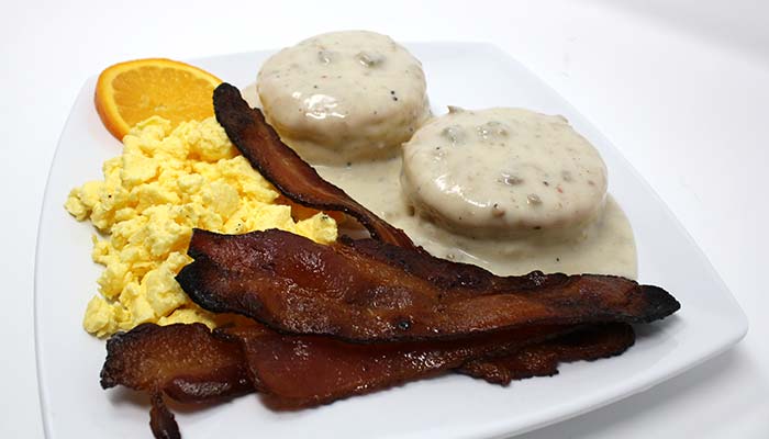 FUBAR Pizza Bar restaurant pizzeria in Fort Walton beach, Florida bacon eggs biscuits gravy FUBAR Pizza Bar restaurant pizzeria in Fort Walton beach, Florida bacon eggs biscuits gravy