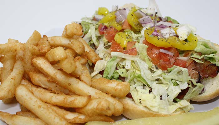 FUBAR Pizza Bar restaurant pizzeria in Fort Walton beach, Florida daily specials sandwich and fries