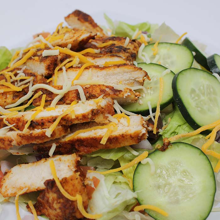 FUBAR Pizza Bar restaurant pizzeria in Fort Walton beach, Florida grilled chicken cucumber salad