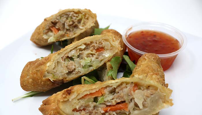 FUBAR Pizza Bar restaurant pizzeria in Fort Walton beach, Florida egg rolls appetizers with dipping sauce FUBAR Pizza Bar restaurant pizzeria in Fort Walton beach, Florida egg rolls appetizers with dipping sauce
