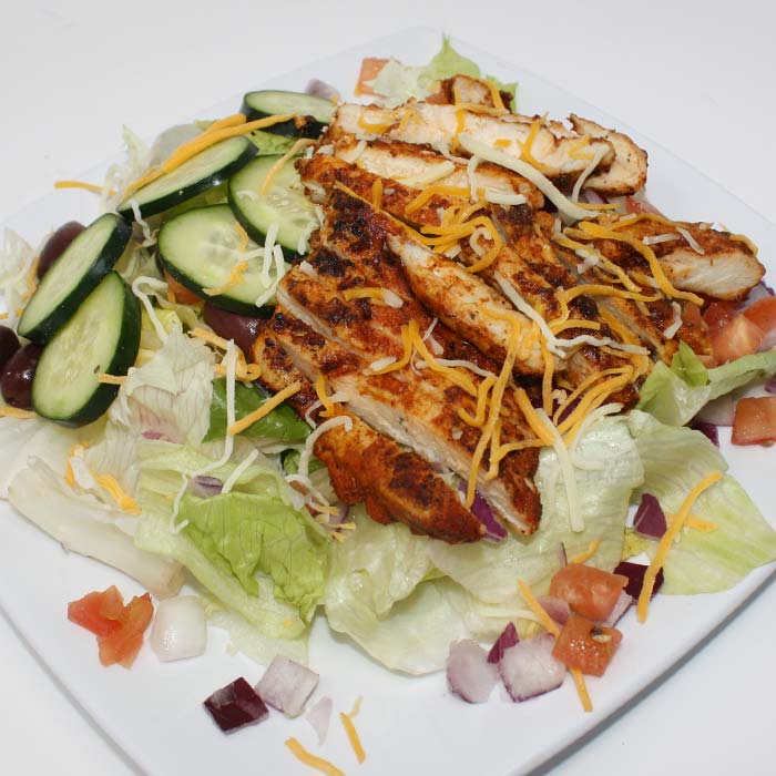 FUBAR Pizza Bar restaurant pizzeria in Fort Walton Beach, Florida waterfront chicken salad